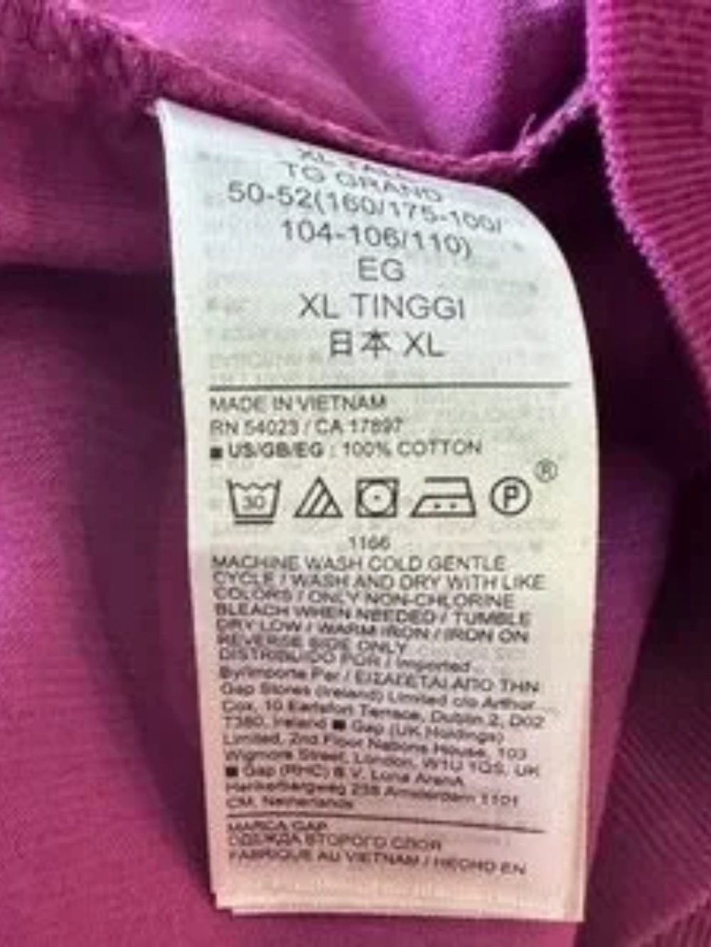 GAP Magenta Puff Sleeve Pinwale Corduroy Mini Shift Dress - Size XL Tall - Picture 14 of 15